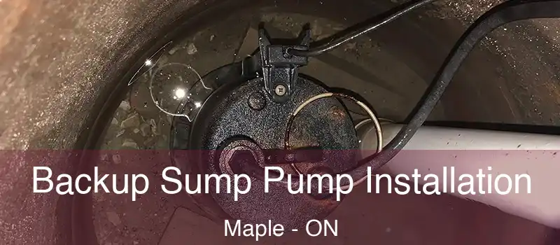  Backup Sump Pump Installation Maple - ON