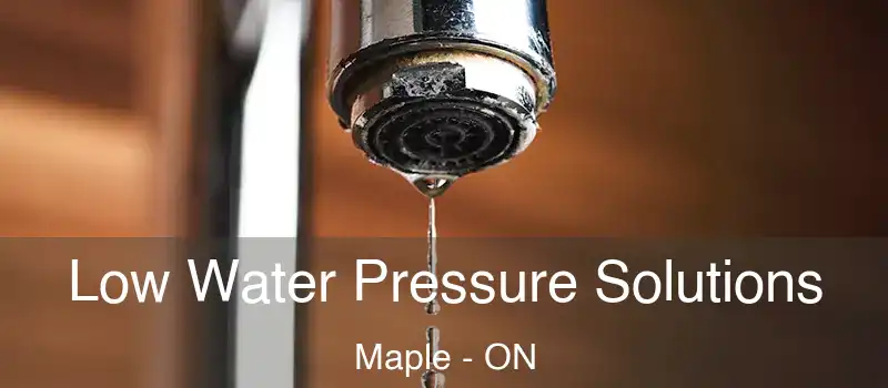  Low Water Pressure Solutions Maple - ON